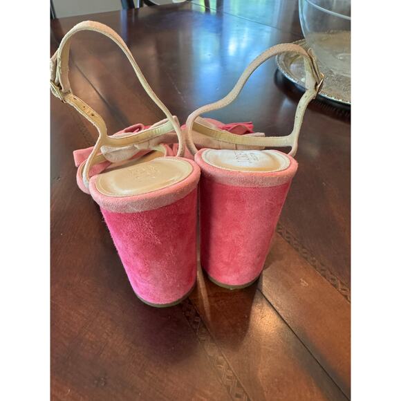 J.CREW Stella bows heels shoe Pink Size 8.5 Homecoming Dance Rush - Picture 4 of 8